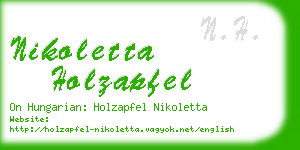nikoletta holzapfel business card